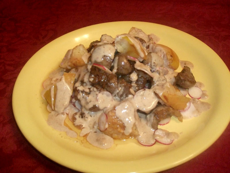 Rognon aux coings à la crème