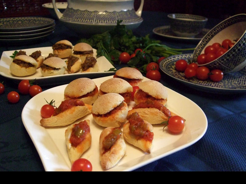 Caviar d'aubergine et chekchouka